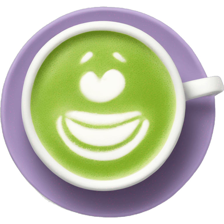 Lavender matcha latte emoji