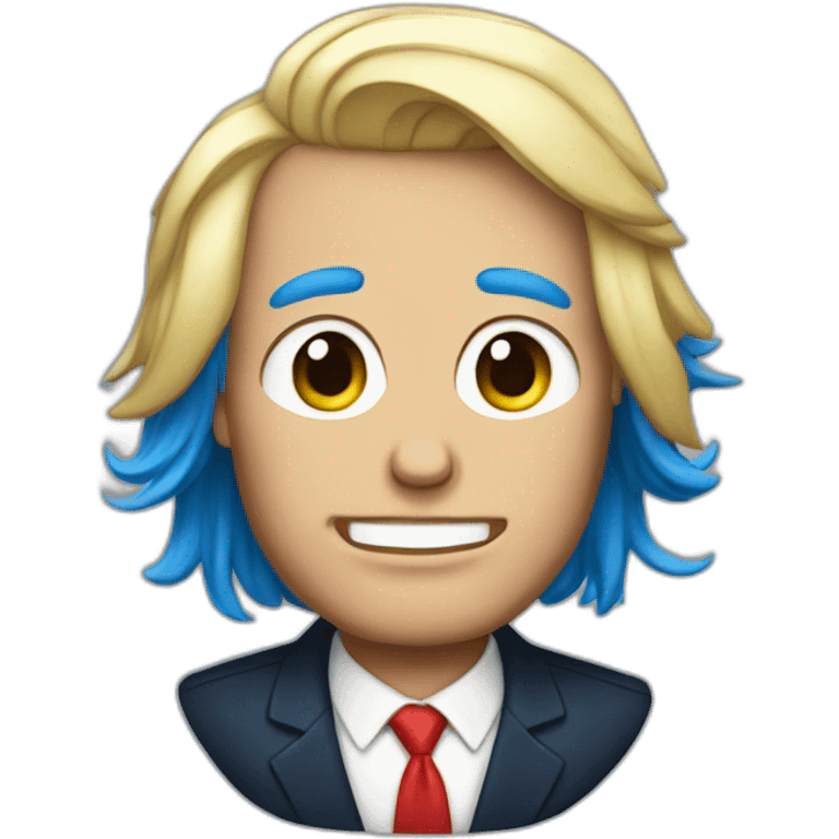 donald trump with blue hair emoji