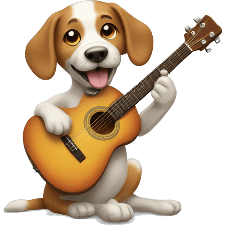 dog play the guitar  emoji