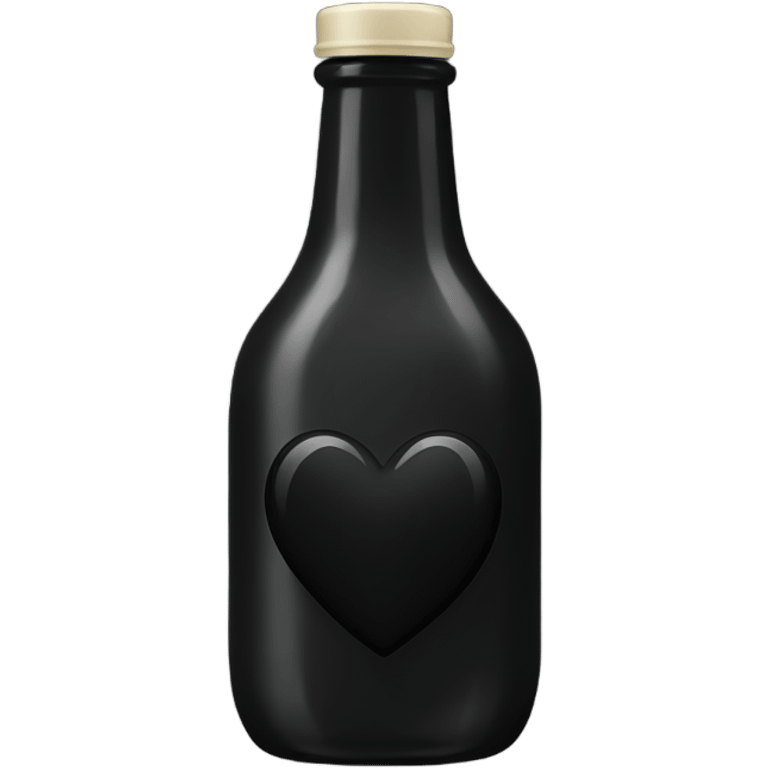  black heart shaped bottle emoji