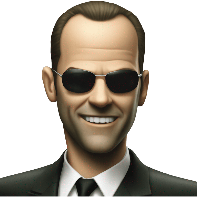 Matrix agent smith sinister smile emoji