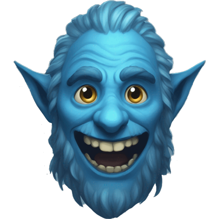 surprised stunned, firbolg spectral giant blue emoji