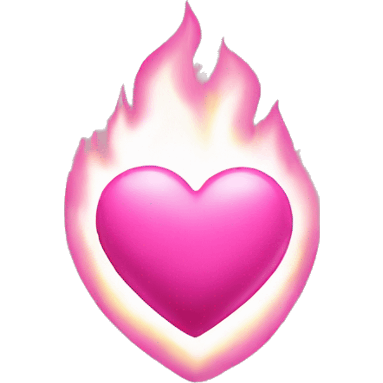 Pink heart w fire emoji