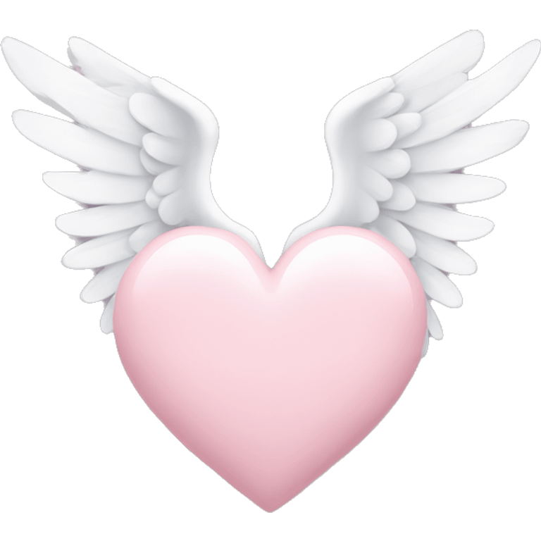 Light pink heart with white wings emoji