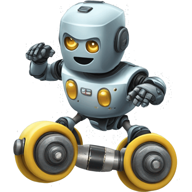 Robot roller skating emoji