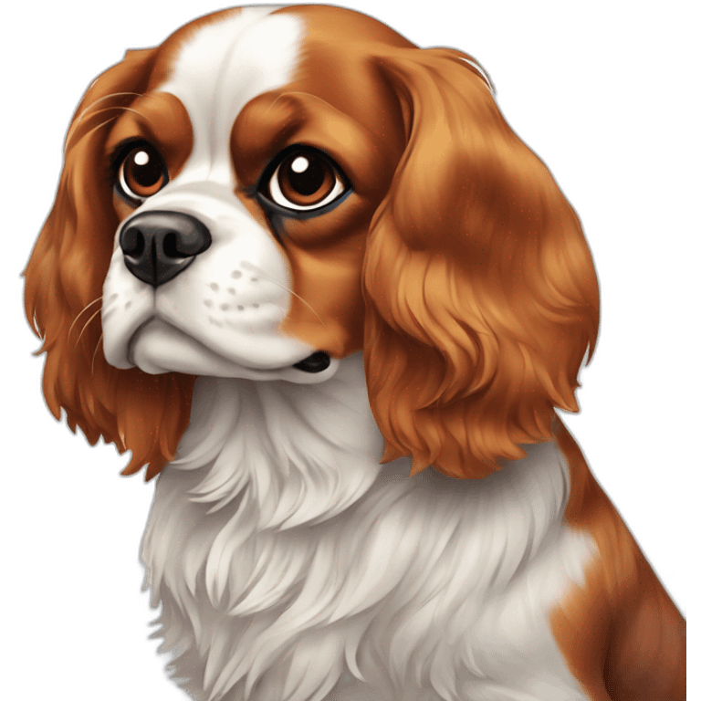 dog Cavalier King Charles Spaniel full height emoji