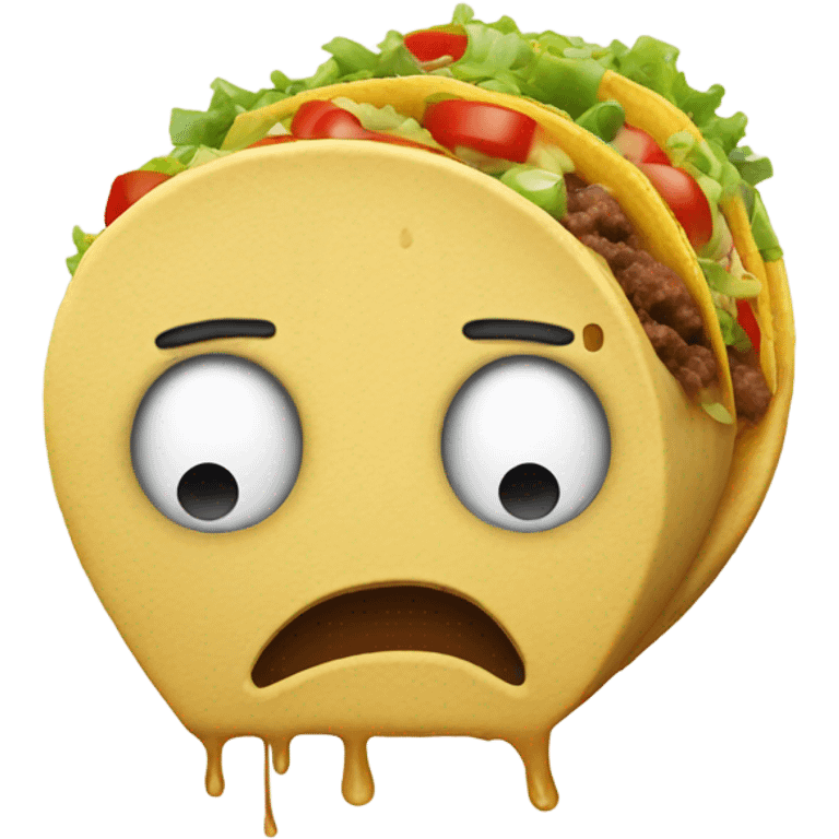 Crying taco emoji