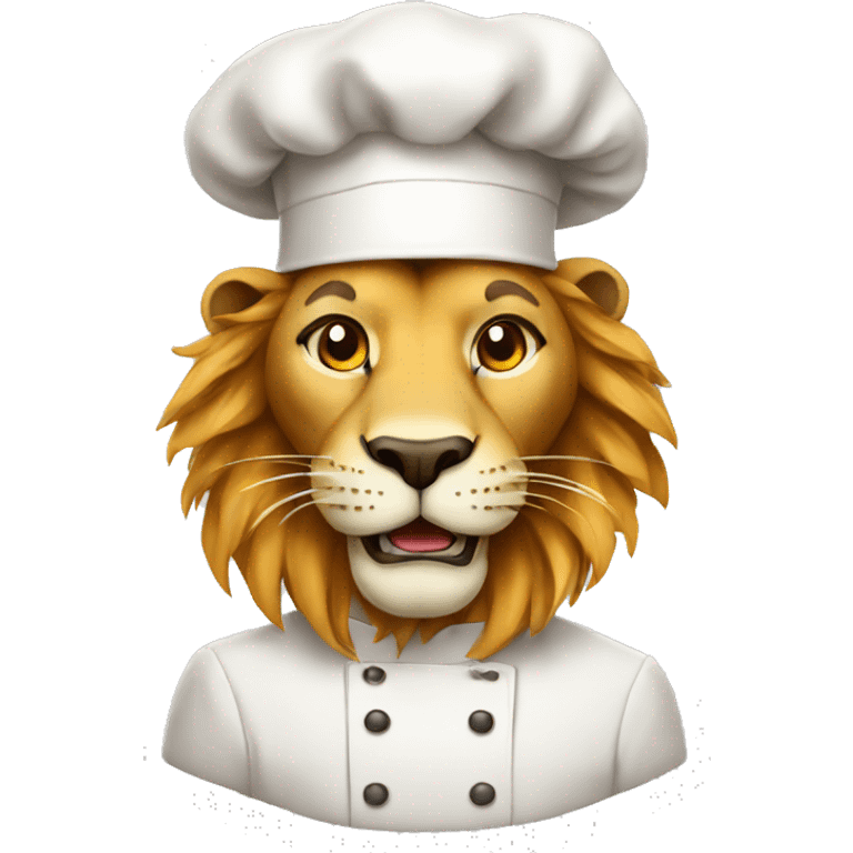 lion in a chef's hat emoji