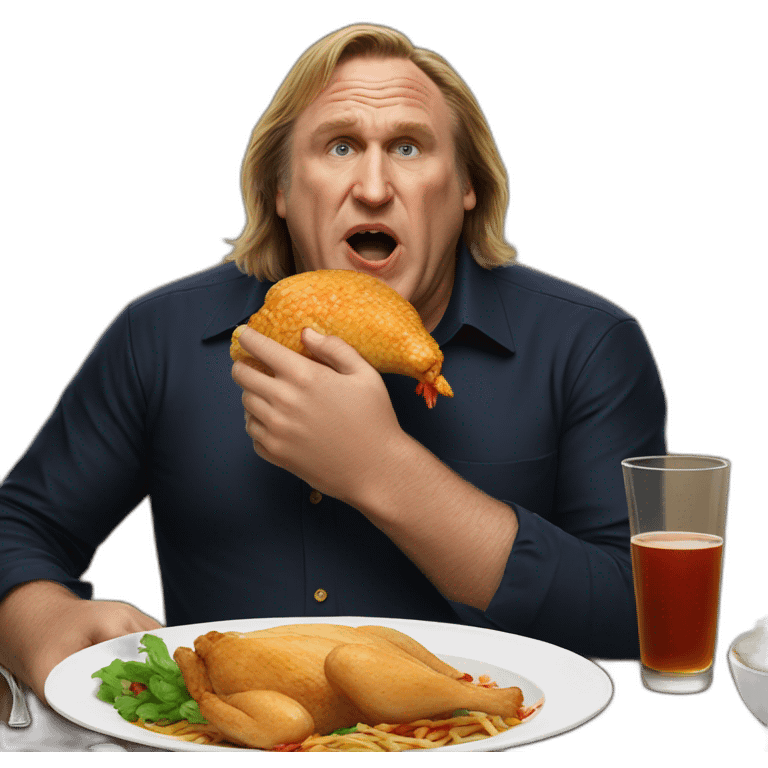 depardieu eating chicken emoji