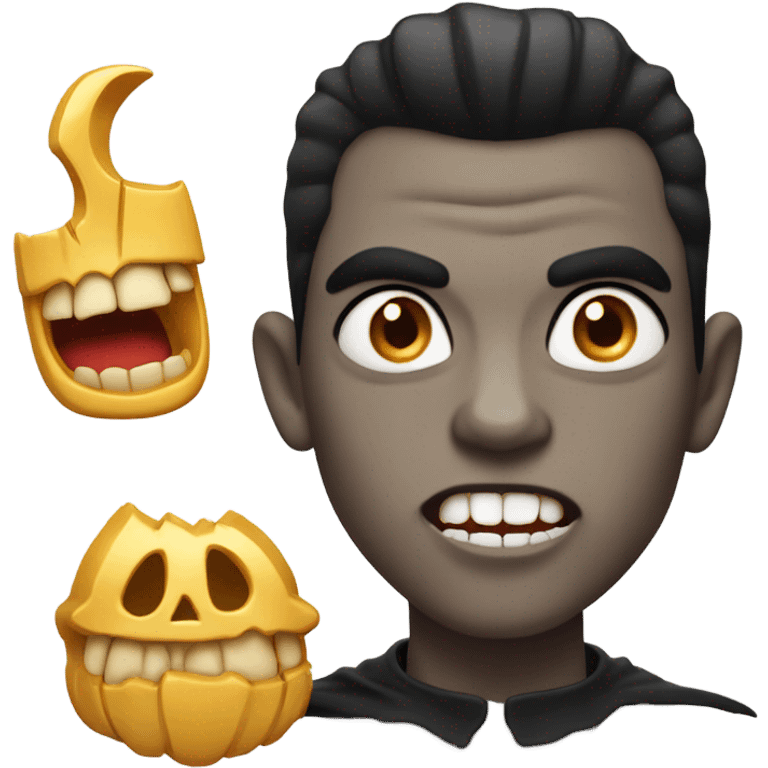 Vampire with golden grills emoji