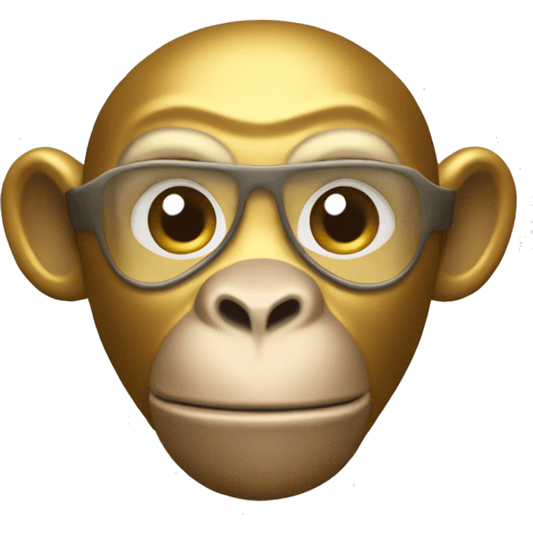 🪙 Create an image of a golden metallic token. In the center, there is a monkey 🐒 wearing a mask 😷 because it is sick." emoji