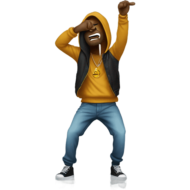 Rapper Ice Spice dabbing emoji