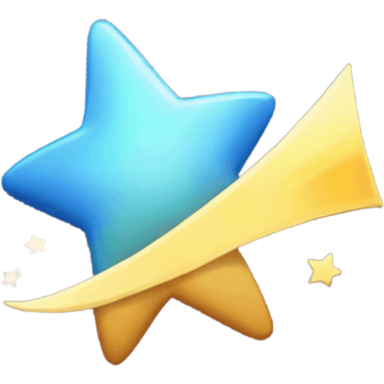 Shooting star saying wow emoji