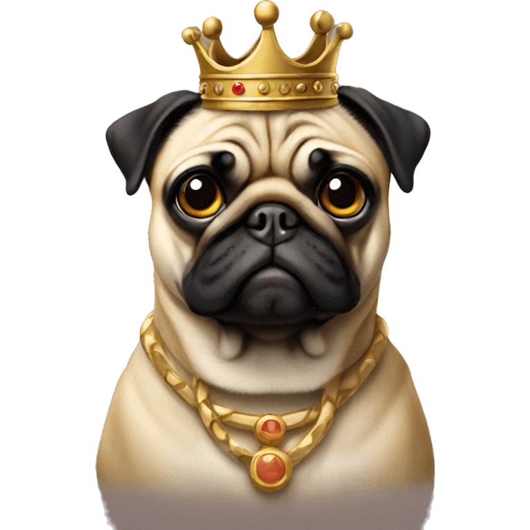 King Pug emoji