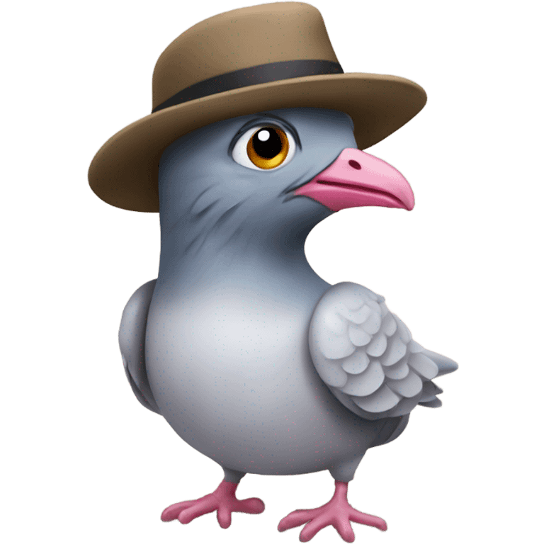 Pigeon with hat emoji