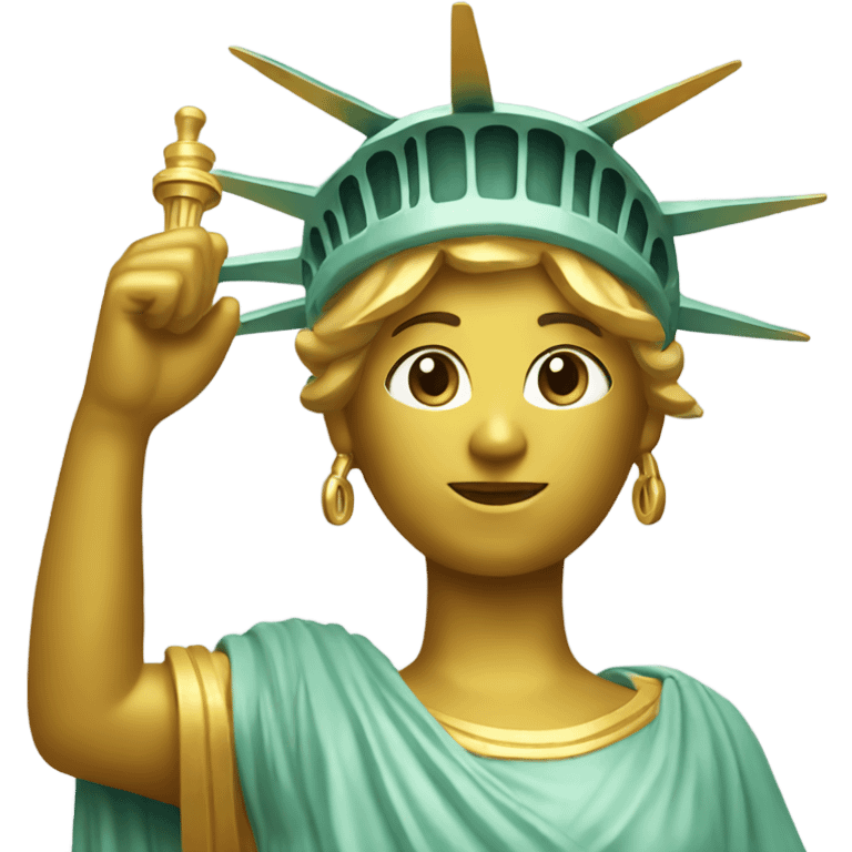 Golden statue of Liberty emoji