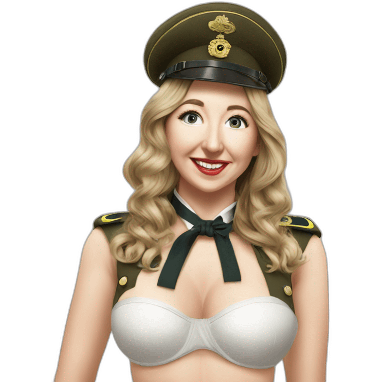 Bdsm Victoria Coren German ww2 uniform underwear model mash potato party emoji