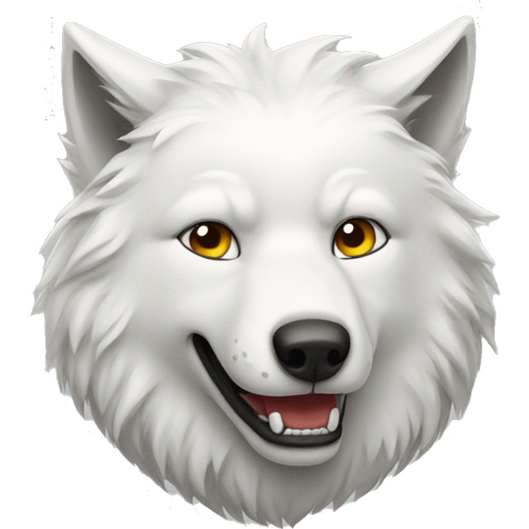 White wolf  emoji