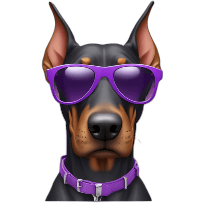 doberman-rhino-cross-wearing-sunglasses-purple-background emoji