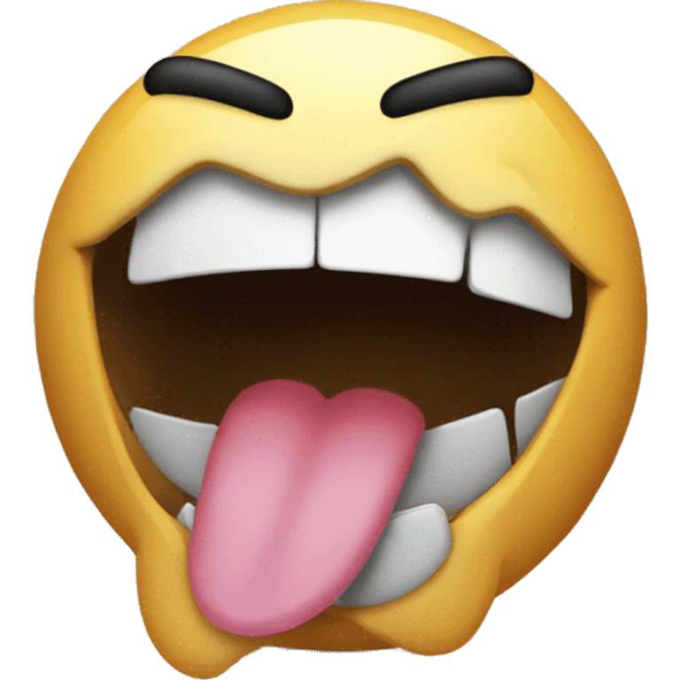 An open mouth surprise emoji with eyes rolling emoji