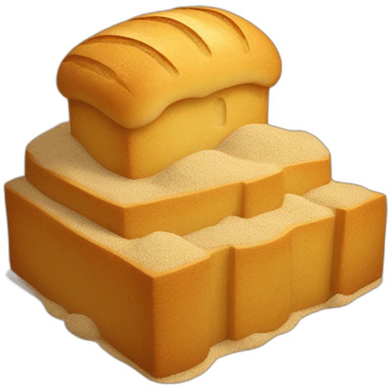 bread sand castle emoji