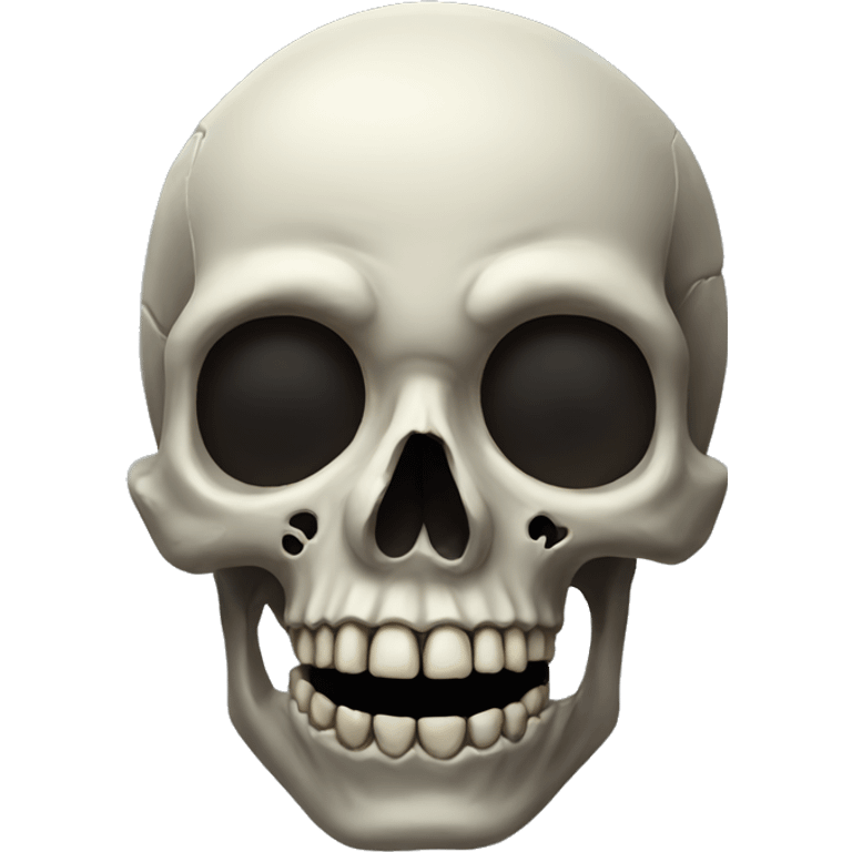 creepy realistic skull emoji