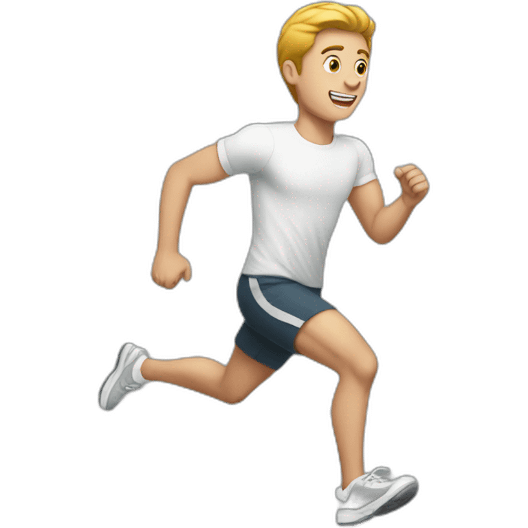 white guy run emoji