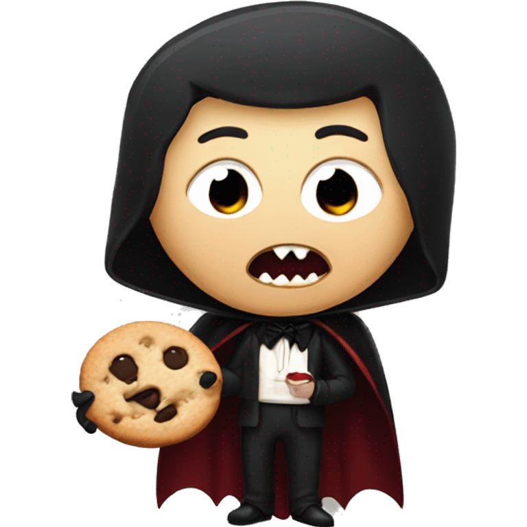 vampire eating a cookie  emoji