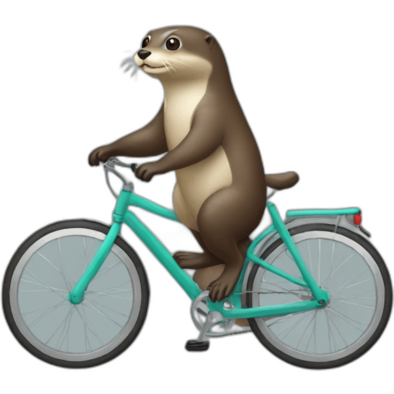 une loutre sur un vélo emoji