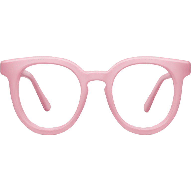 Pastel pink reading glasses emoji