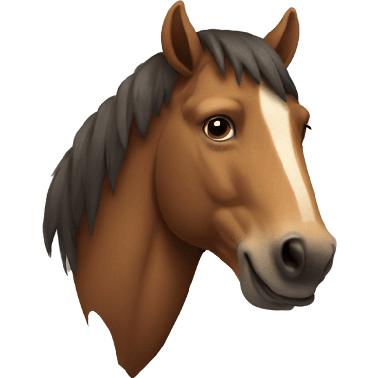 Horse with a grizzly bear head emoji