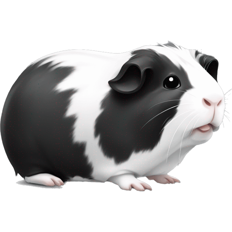 Guinea pig black and white emoji