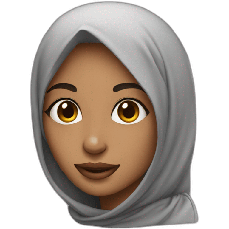 Muslim girl with piercings emoji