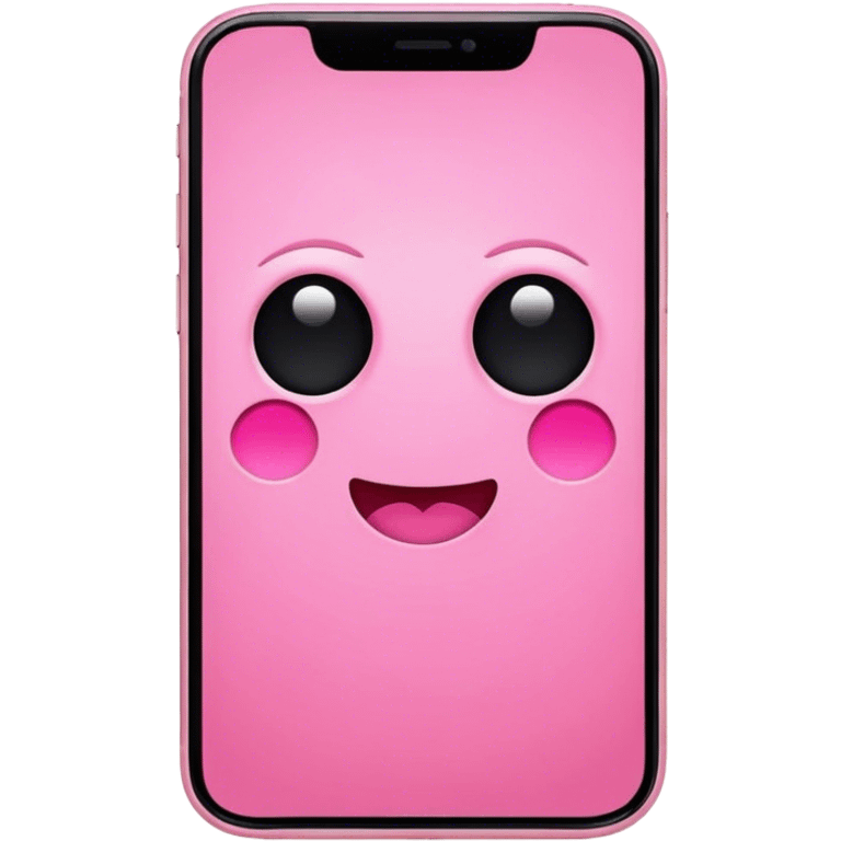 pink colored iphone 16. black screen emoji