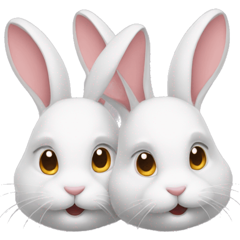 Rabbit with two heads emoji