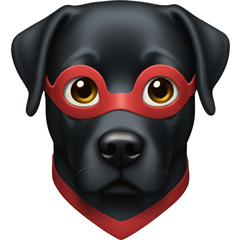 black lab superhero mask emoji