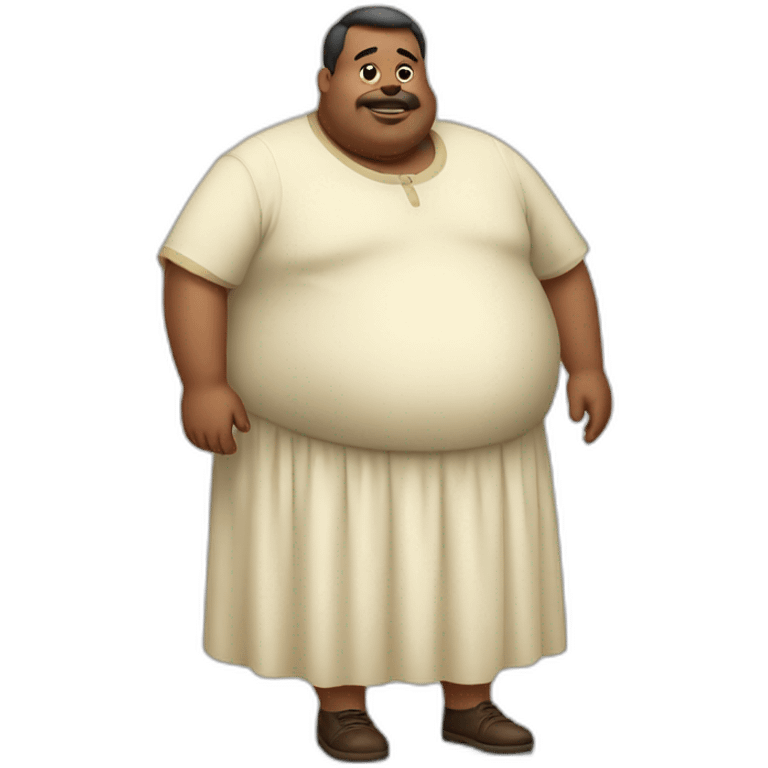 Fat man wearing a frock emoji