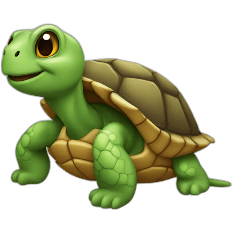 Tortue sur chat emoji