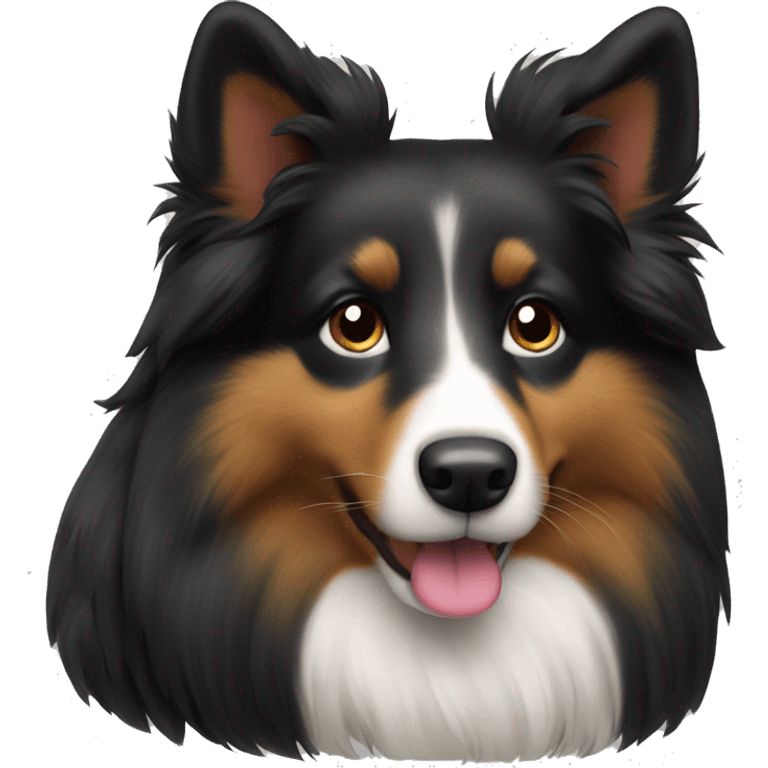 black Shetland sheepdog emoji