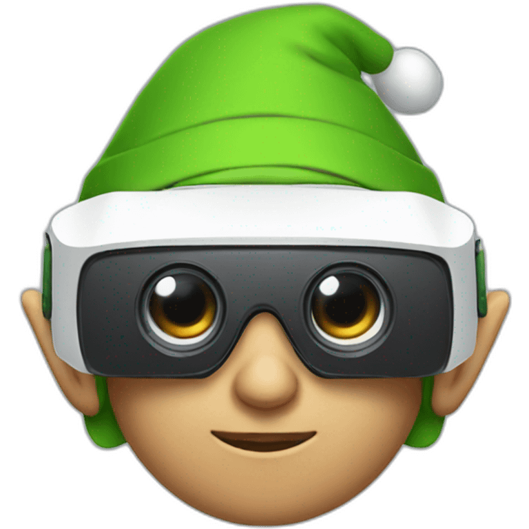 elf wearing vr headset emoji