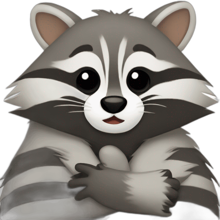 raccoon hug emoji