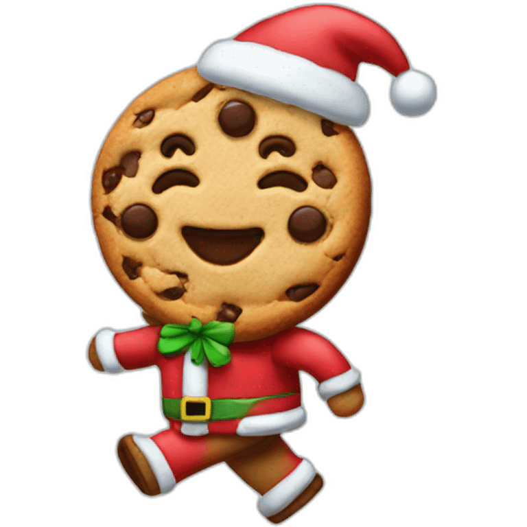 Cookie christmas walking  emoji