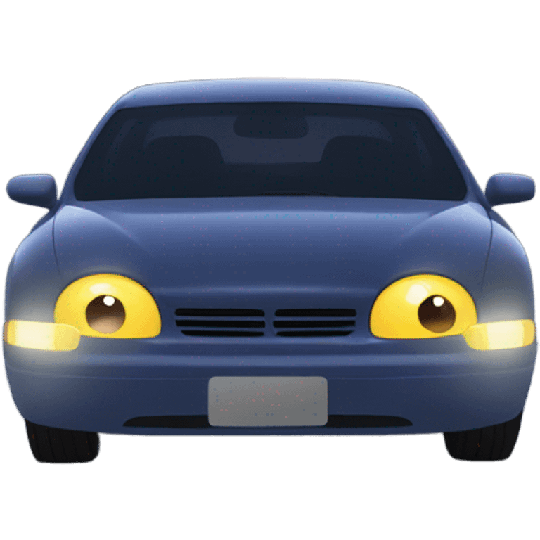 car driving at night  emoji