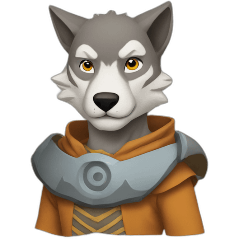 Wolf as a aang the airbender emoji