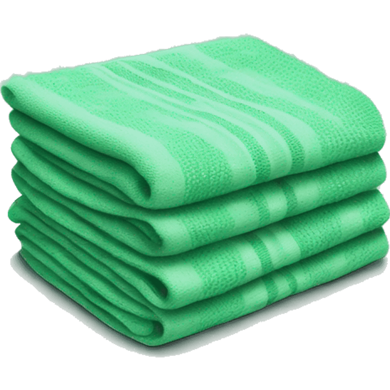 Realistic folded mint green dish towel emoji