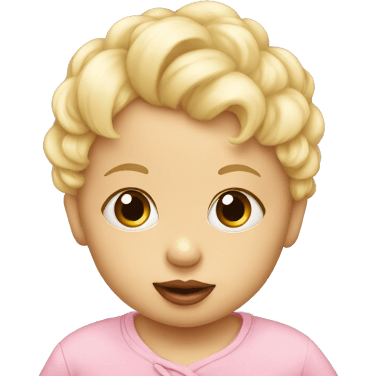 blonde baby with pacifier emoji