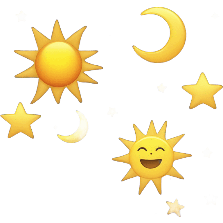 Sun moon stars  emoji