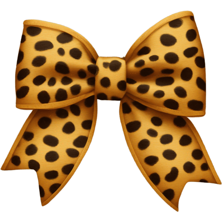 cheetah print bow emoji