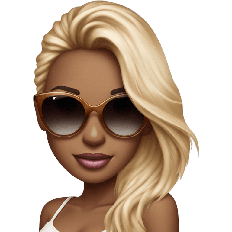 Photo of Victoria secret model posing with sunglasses  emoji