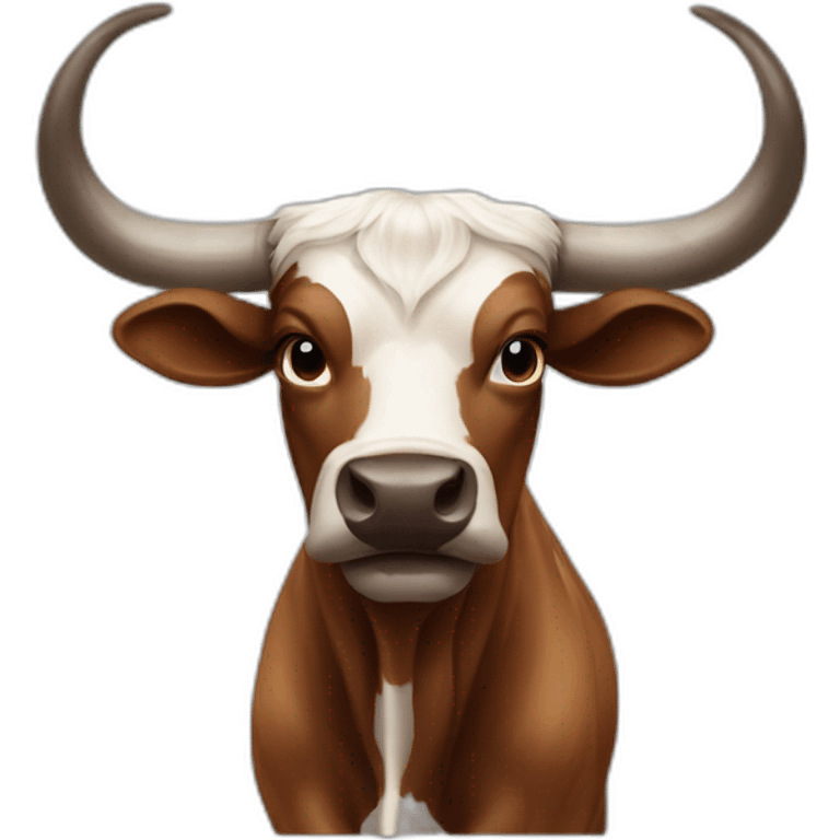 BRINDLE  BULL LONGHORNS EXTRA WIDE HORNS  emoji